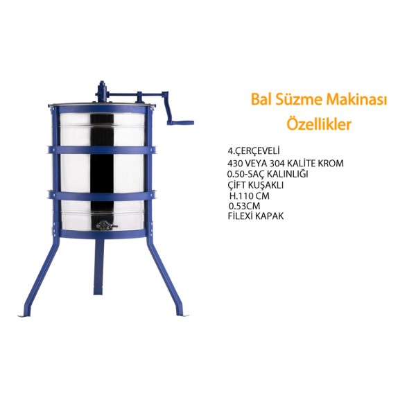 Temiz İş Krom 4 Lü Bal Sağım Makinesi